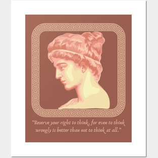 Hypatia of Alexandria Portrait and Quote Posters and Art